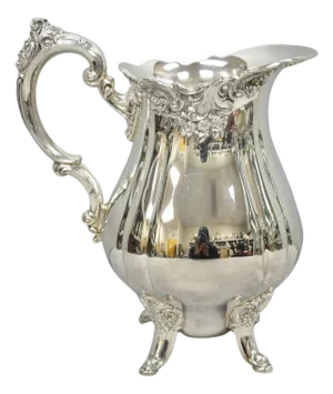 Vintage Baroque by Wallace 267 Silver Plated Footed Lemonade Water Pitcher
