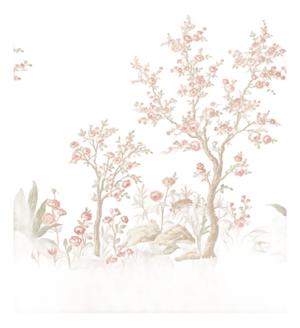 Schumacher Charlotte's Garden Panel Set In Petal