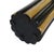 Art Deco Hollywood Regency Black & Tan Fluted Ceramic Vase Pair For Sale - Image 13 of 16