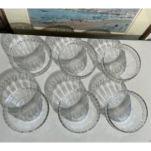 Hollywood Regency Mid 20th Century Discontinued Villeroy & Boch Miss Desiree Pressed Crystal Bowls — Set of Six For Sale - Image 3 of 14