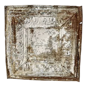 Antique Late 19th Century Tin Ceiling Tile Architectural Salvage Piece