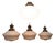 Large Industrial Ceiling Lights with Glass Shades, 1930s, Set of 4 For Sale