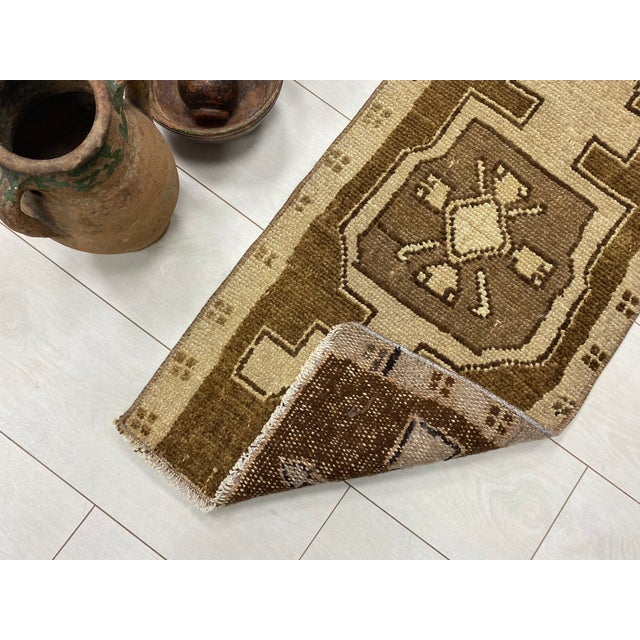 Small Antique Wool Carpet For Sale In Phoenix - Image 6 of 6