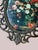 Baroque Mid-Century Italian Ornate Cast Metal Oval Wall Plaque – Baroque Floral Still Life For Sale - Image 3 of 6