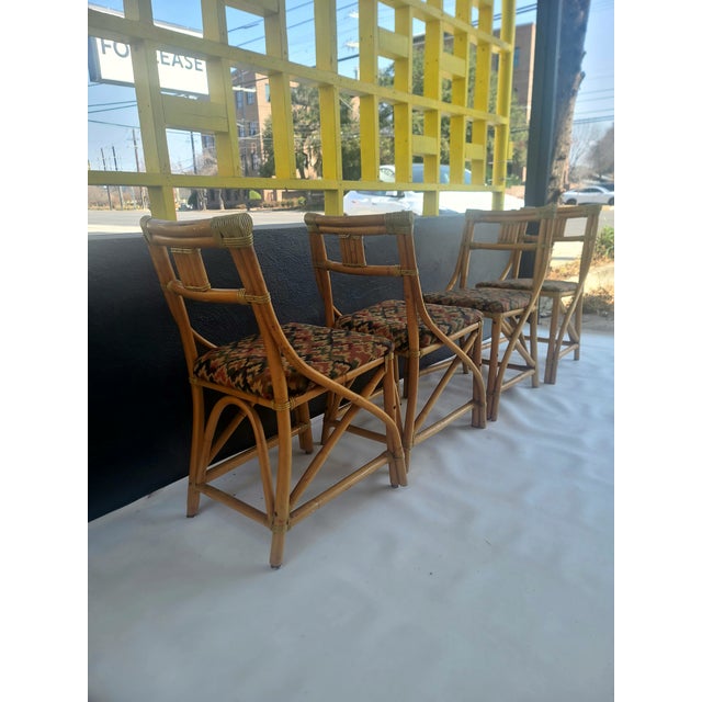 Brown La Jolla Ratan Co Set of 4 Chairs For Sale - Image 8 of 11