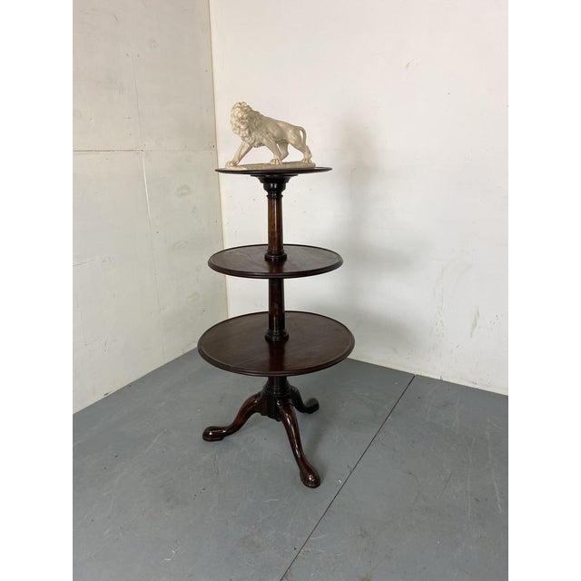 Black Antique Three-Tier Plant Stand For Sale - Image 8 of 12
