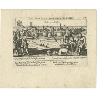 Daniel Meisner and Eberhard Kieser, Gluttony Kills More Than the Sword, 1625, Engraving For Sale