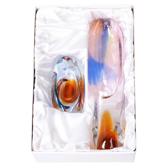 Mid-Century Czech Glass Vase with Ashtray by Josef Rozínek, 1950s For Sale - Image 13 of 13