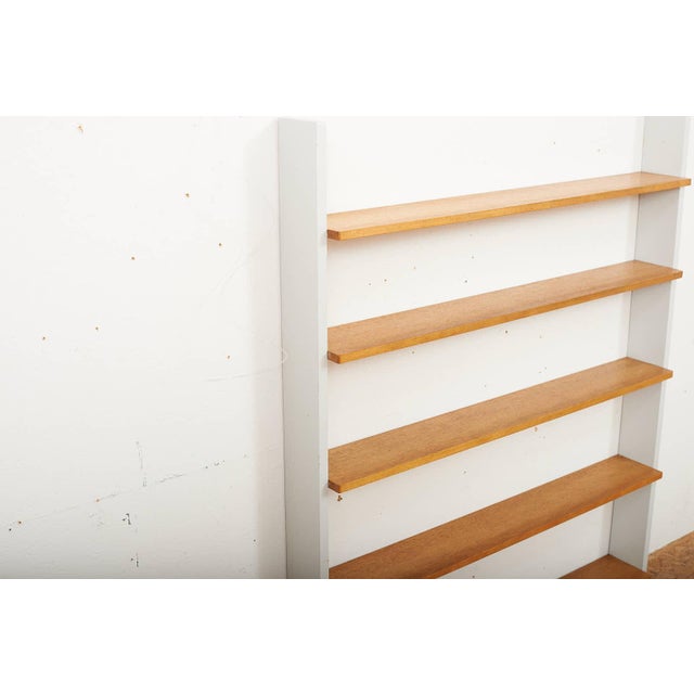 1950s Open Shelf Bookcase in Grey Wood with Veneered Shelves by Erika Schlaepfer-Thoene for Hegnauer, 1956 For Sale - Image 5 of 12