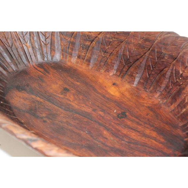 Large Hand-Carved Tribal Wooden Bowl from the Batak of Sumatra For Sale - Image 11 of 13