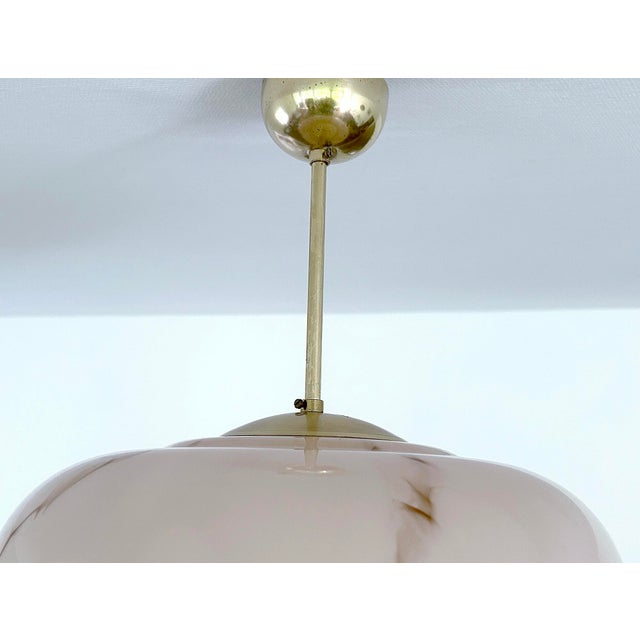 Art Deco Pendant Light in Amber Marble Glass, 1930s For Sale - Image 16 of 18