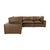 Boho Chic Cali Brown Leather Modular L-Sectional For Sale - Image 3 of 9