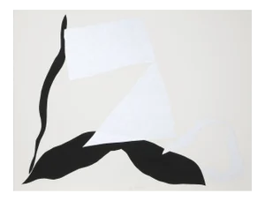Large Black and Silver Silkscreen by Raymond Parker