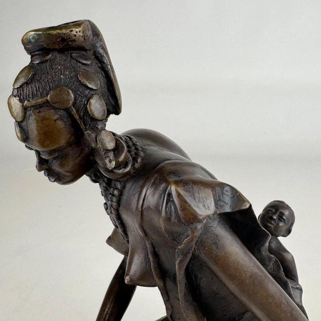 19th Century European Decorative Bronze African Figural Sculpture For Sale - Image 12 of 13