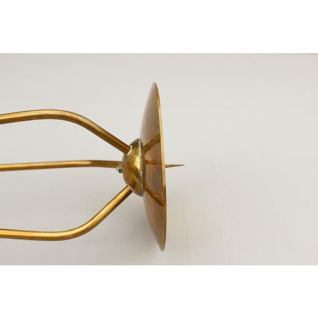 Metal Bauhaus Floor Candleholder in Brass by Alfred Schäfter, Germany, 1930 For Sale - Image 7 of 10