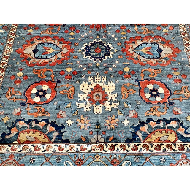 Hand-Knotted Afghan Sultanabad Chobi Wool Area Rug - 8'11" X 11'11" For Sale - Image 10 of 16