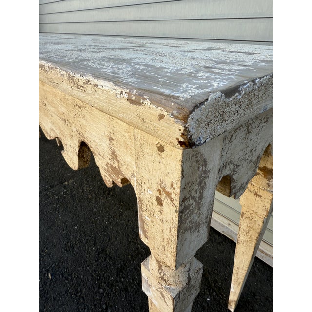Rustic European Neoclassical Italian Console Table For Sale - Image 3 of 8
