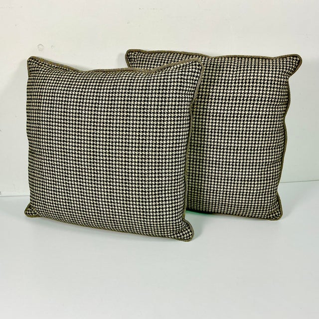 Contemporary Late 20th C. Contemporary Boho Chic After Ralph Lauren Menswear Plaid Decorative Pillows - A Pair For Sale - Image 3 of 7