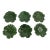 Mid-Century Set of 6 Green Cabbage Luncheon Plates by Secla Portugal For Sale