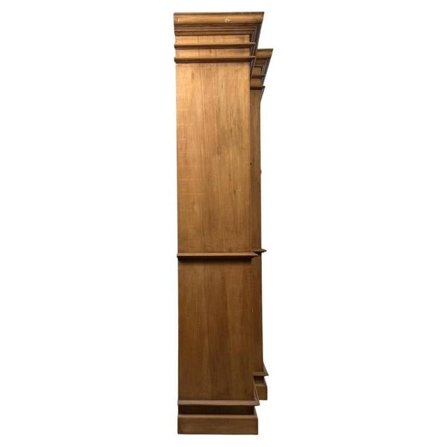 2000 - 2009 Antique 20th Century English Pine Breakfront Bookcase For Sale - Image 5 of 10