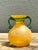 Yellow Vintage Italian Hand Blown Glass Vase For Sale - Image 8 of 12