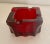 Vintage Red Glass Contemporary Modern Square Ashtray For Sale - Image 4 of 4