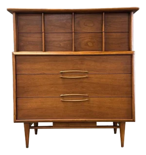 1960s Kent Coffey Foreteller Walnut Tall Dresser