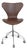 Model 3117 Office Chair in Mokka Leather by Arne Jacobsen, 1980s For Sale