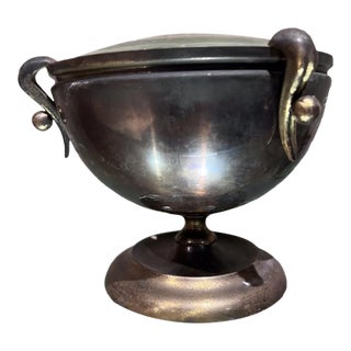 Sculptural Brass Urn Table Lamp Style of Fontana Arte, Mid-Century Italy For Sale