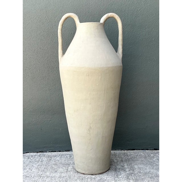 Vintage Large Ceramic Amphora Vase For Sale - Image 4 of 12