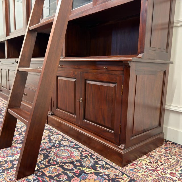 Classic English Library Cabinet Bookcase For Sale - Image 10 of 18
