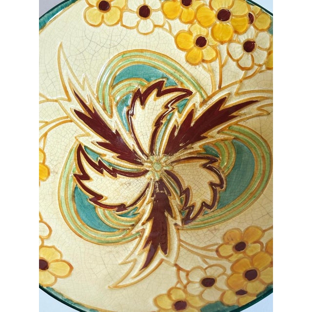 Green Art Deco Ceramic Centrepiece Bowl by Thomas Forester, 1932 For Sale - Image 8 of 11