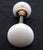 Pair of Vintage Round Milk Glass Door Knobs For Sale - Image 4 of 7