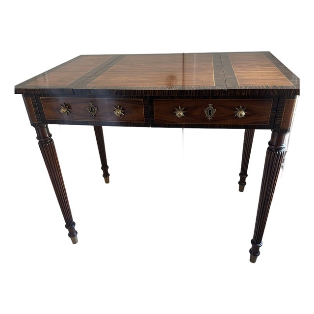1960s Theodore Alexander “Rep·li·ca” Macassar Ebony & Rosewood Games Table (Gillows of London Style) For Sale