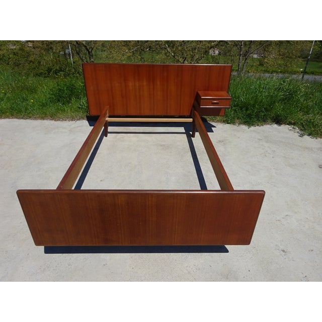 Vintage Teak Bed with Integrated Nightstand, 1960s For Sale - Image 17 of 18