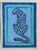 Painting of a Leopard in rich shades of blue with multiple borders. Contemporary animal safari big cats patterns. This...
