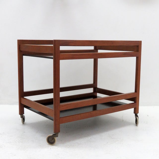 1960s 0s Vintage Børge Mogensen Serving Cart For Sale - Image 5 of 11