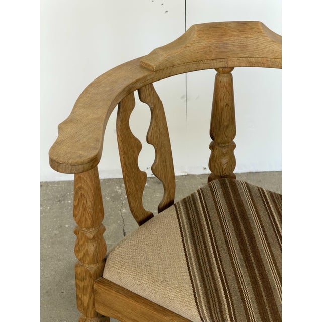 Scandinavian Modern Corner Chairs in Oak by Henning Kjærnulf, Denmark, 1960, Set of 2 For Sale - Image 10 of 12