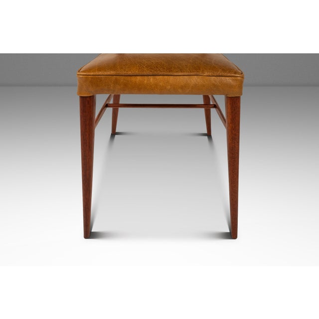 Rare Mid-Century Modern Model 7001 Side Chair in Walnut & Leather Attributed to Paul McCobb for Directional, Usa, C. 1950's For Sale - Image 11 of 18