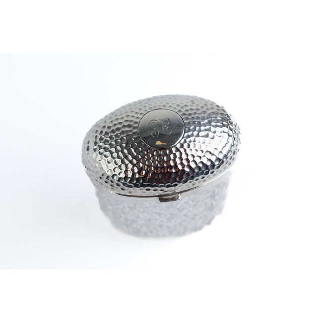 Early 20th Century Victorian style cut crystal perfume bottle with silver lid. Original stopper enclosed. Excellent...