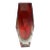 1970s Modernist Red Faceted Murano Glass Vase by Seguso For Sale