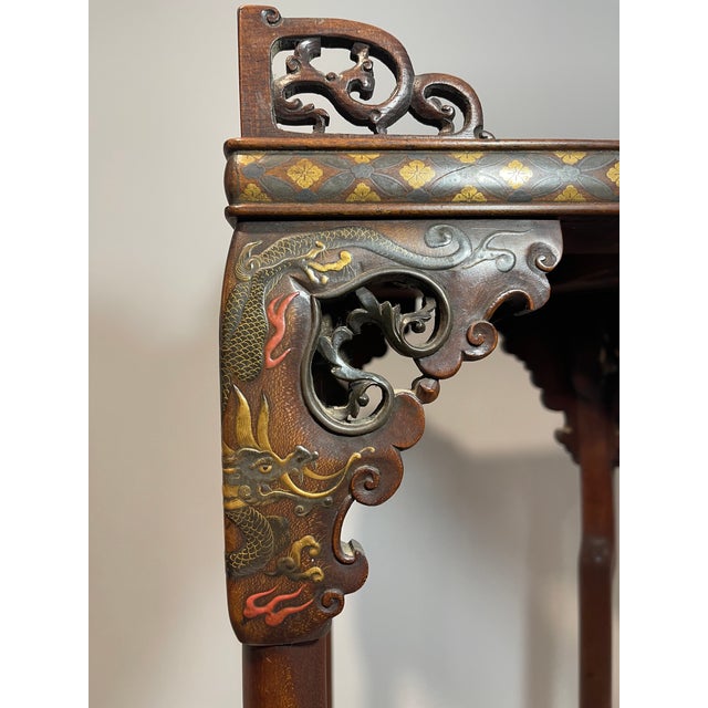 Wood 19th Century French Rare Japanese-Style Pedestal Stand Attributed by Gabriel Viardot For Sale - Image 7 of 11
