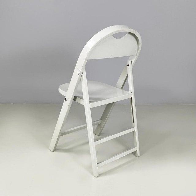 Mid-Century Modern Italian Grey Wood Folding Chair Tric attributed to Castiglioni for Hille, 1960s For Sale - Image 4 of 18