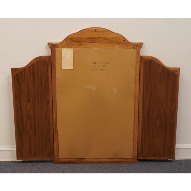 Brown Stanley Furniture Country French Style 56" Tri-View Dresser Mirror 361-060 For Sale - Image 8 of 10