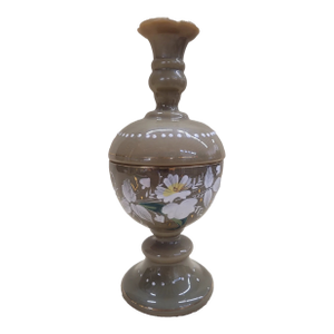 Victorian Hand-Blown Bristol Glass Night Carafe & Tumbler Set – Clambroth Enameled