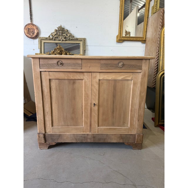 French Provincial 19th Century French Louis Philippe Solid Walnut Bleached Sideboard / Buffet. For Sale - Image 3 of 12