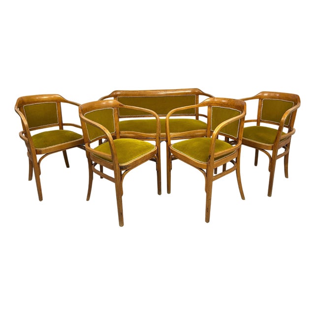 Art Deco Seating Group by Otto Wagner, 1890s, Set of 5 For Sale