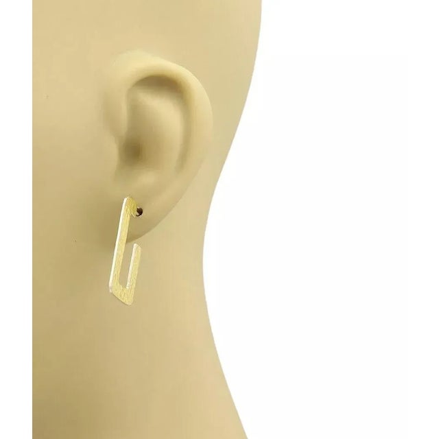 Contemporary Gurhan Sterling Silver & 24k Gold Narrow Hoop Earrings - 2 Pieces For Sale - Image 3 of 6