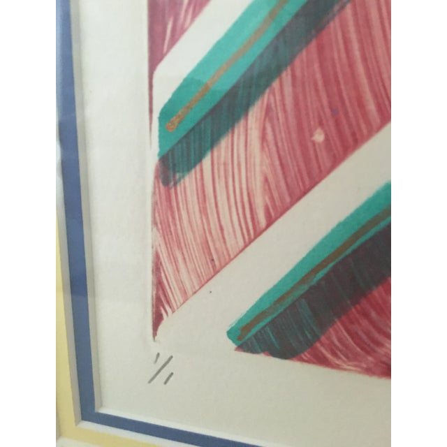 Modern Modern Original Monotype Oil on Paper by Penny Feder in Frame For Sale - Image 3 of 9