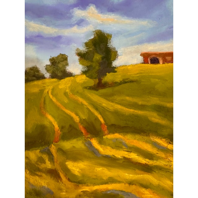This oil painting on canvas panel was painted en plein aire (in the open air, onsite) at Ft. Lewis Farm in Bath County VA....